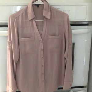 Express long sleeve button up blouse